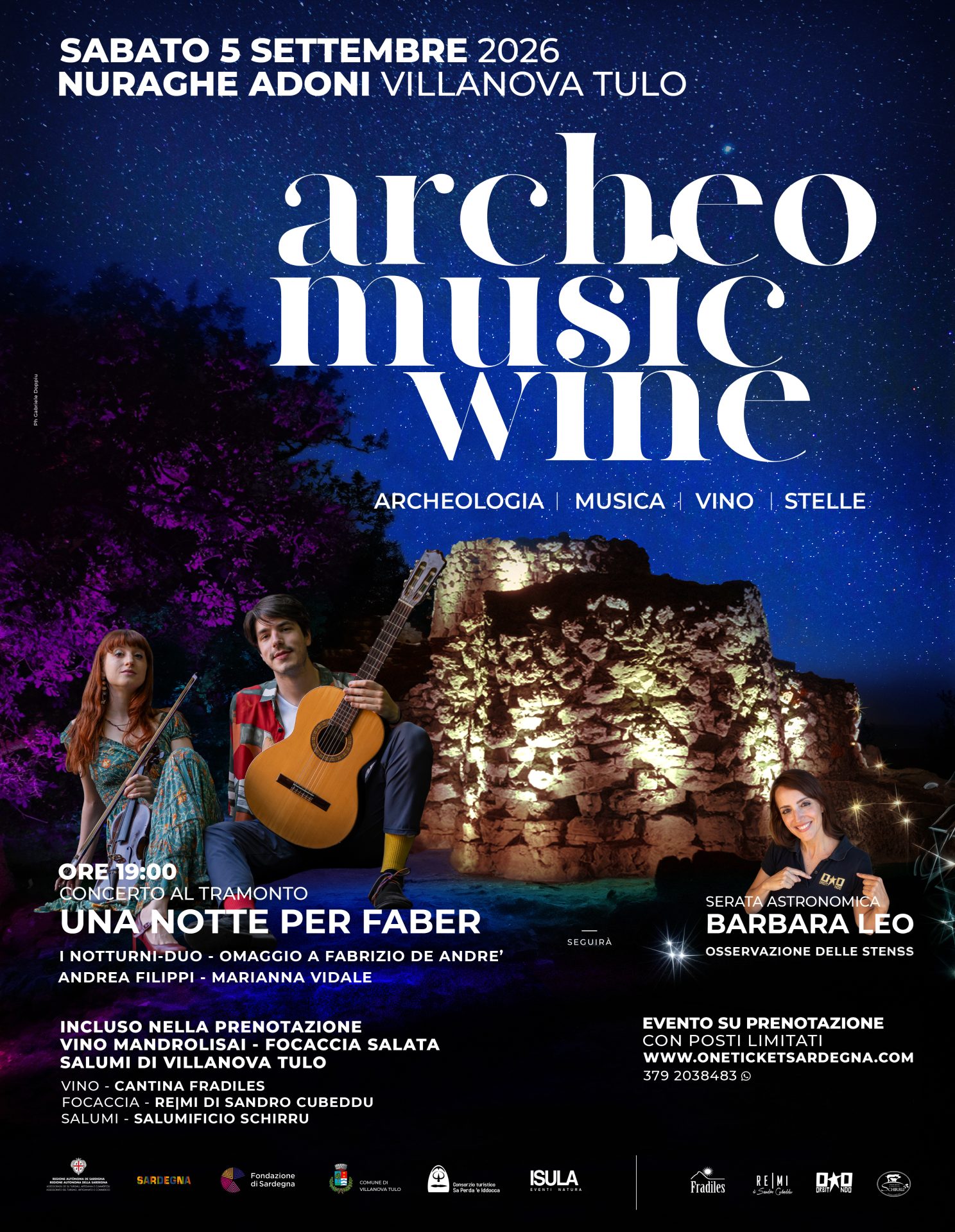 Archeo Music Wine _ Nuraghe Adoni _ Sabato 21 Settembre Villanova Tulo