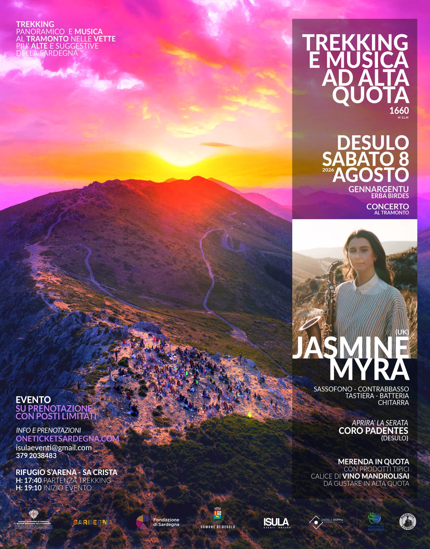 Trekking e Musica ad Alta Quota Desulo 8 Agosto 2026